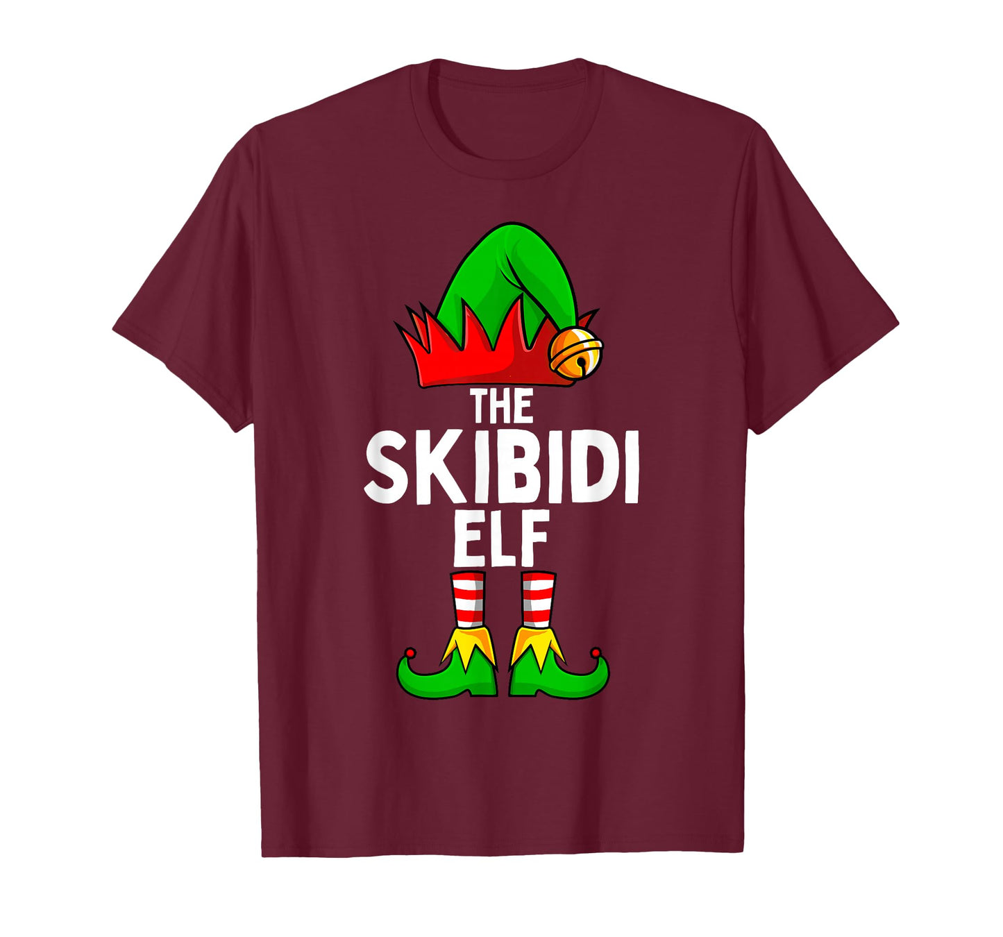 Skibidi Elf Matching Family Christmas Funny Silly Teen Boys T-Shirt