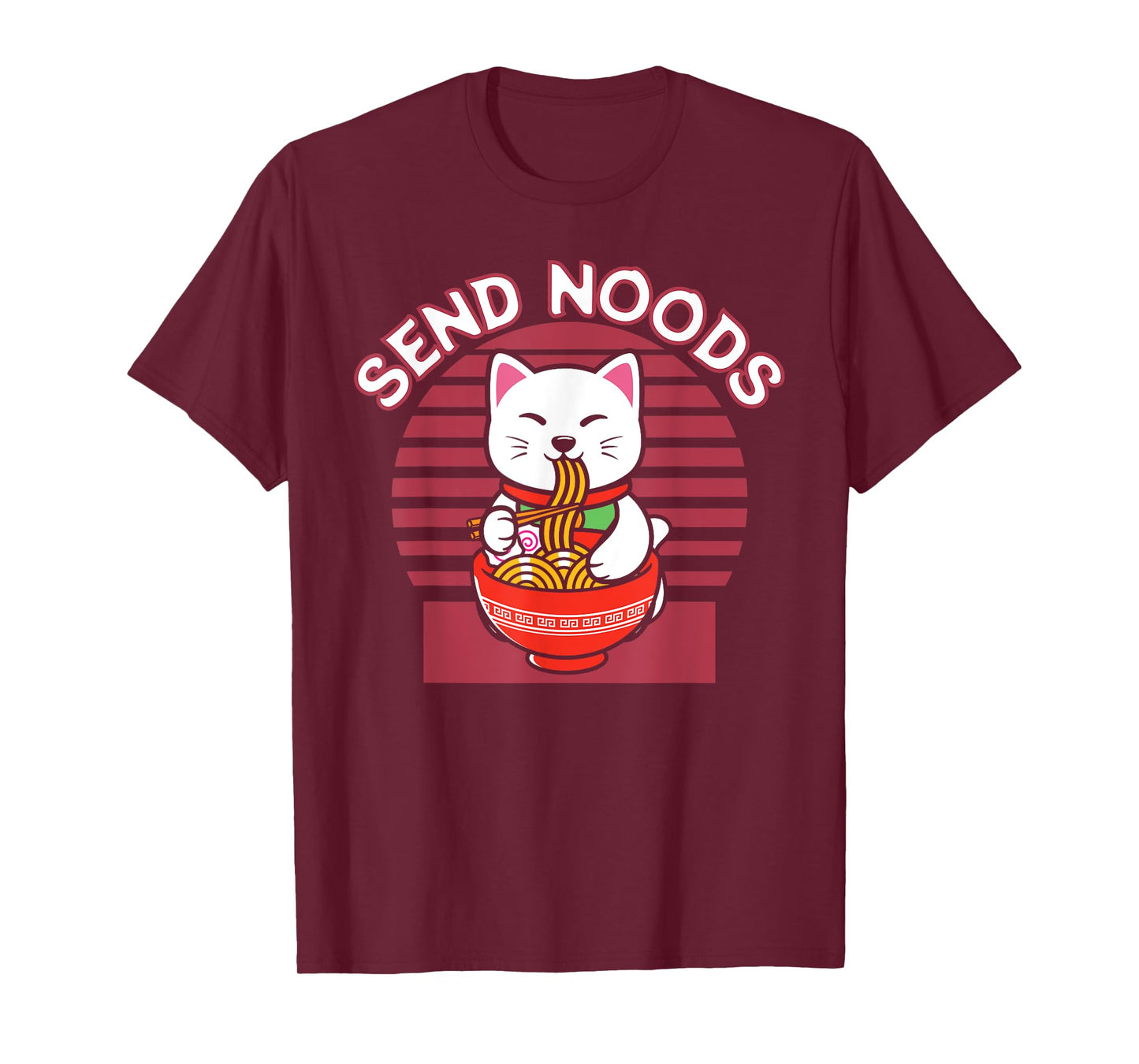 Noodles Japan Cat Japanese Ramen Anime Send Noods T-Shirt