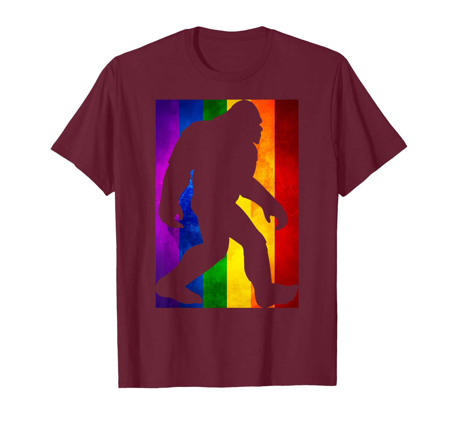 Bigfoot Rainbow Flag Gay Pride Month LGBTQ Gift | Sasquatch T-Shirt