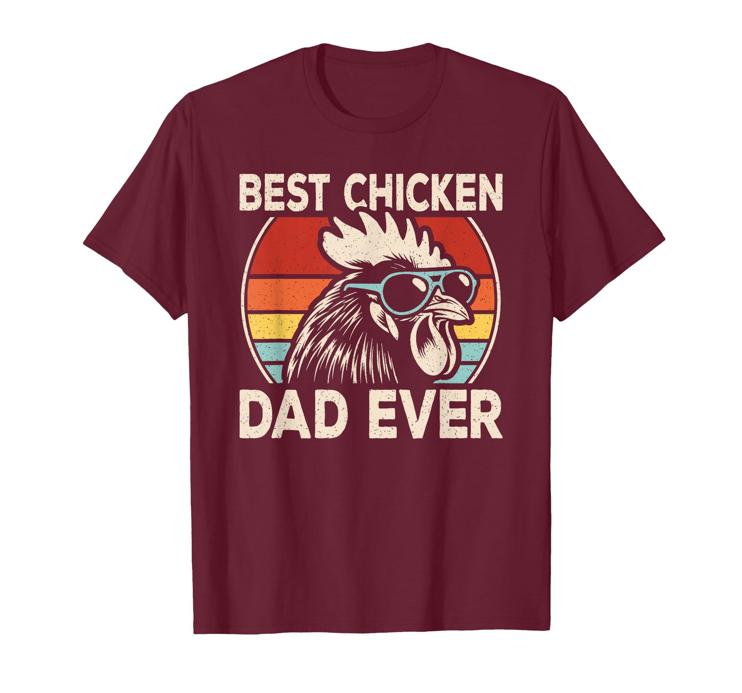 Best Chicken Dad Ever Retro Chicken Lover Rooster Men Boys T-Shirt