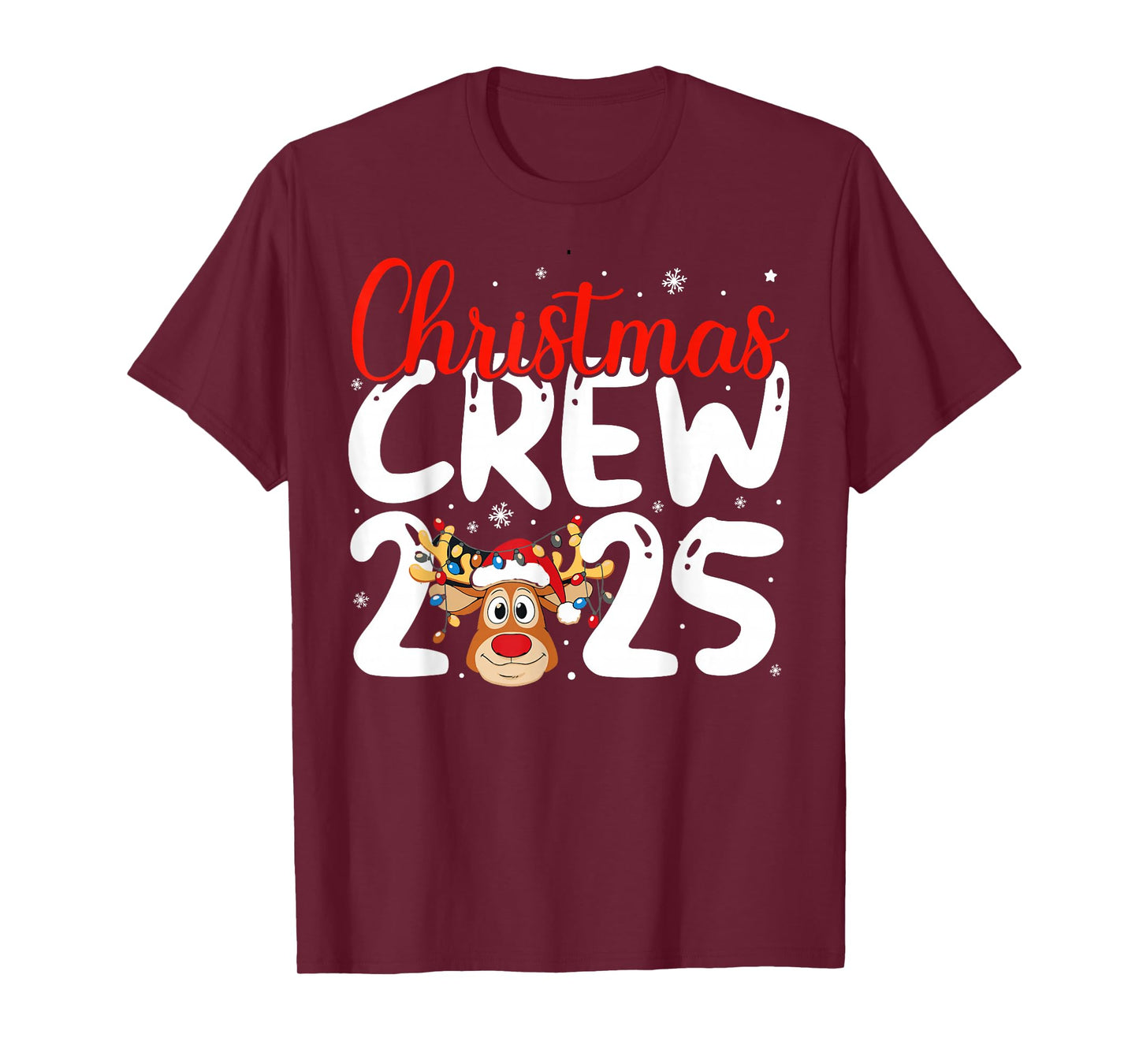 Christmas Crew 2025 Family Christmas Xmas Pajamas Matching T-Shirt