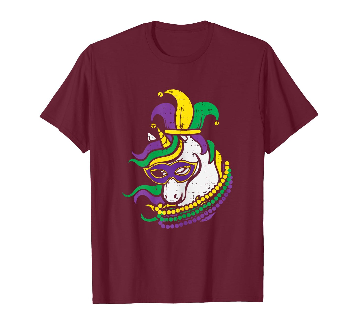 Mardi Gras Unicorn Cute Outfit Tee Girls Kids Toddlers T-Shirt