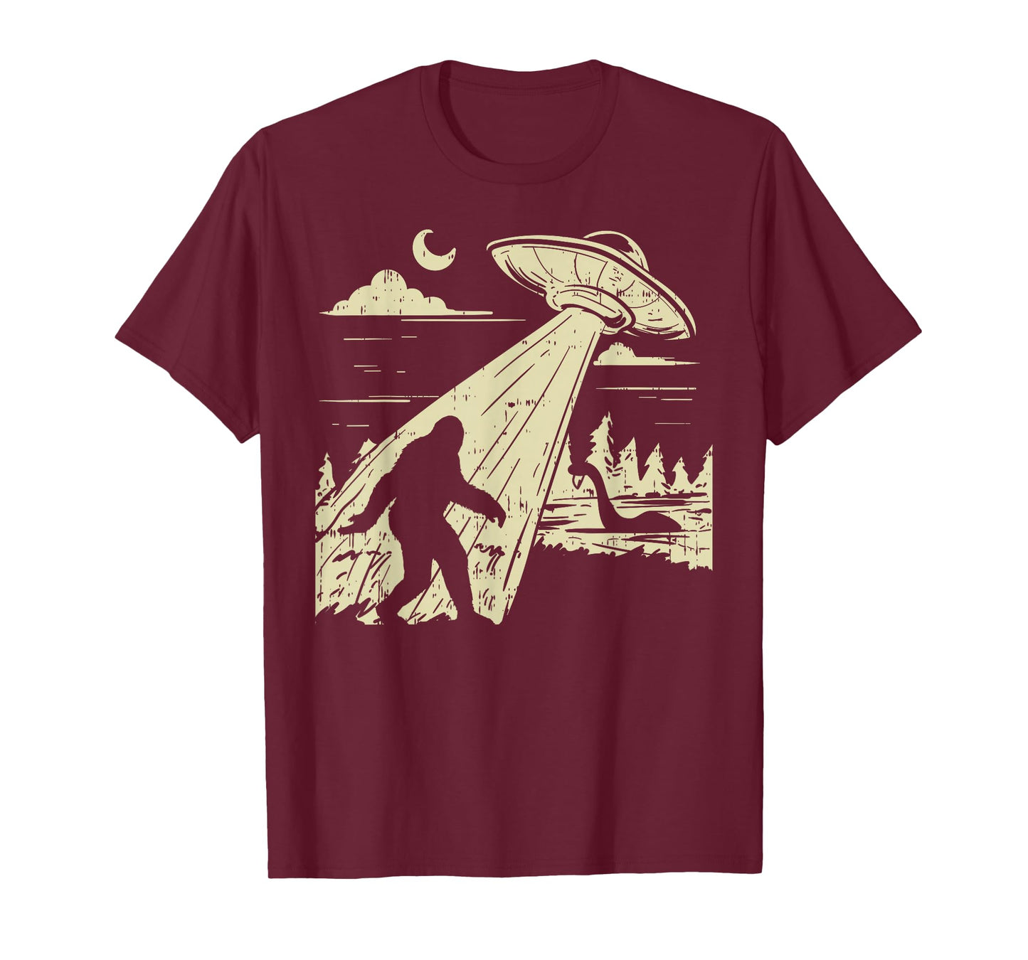 UFO Bigfoot Sasquatch Lochness Monster Funny Believe Gift T-Shirt