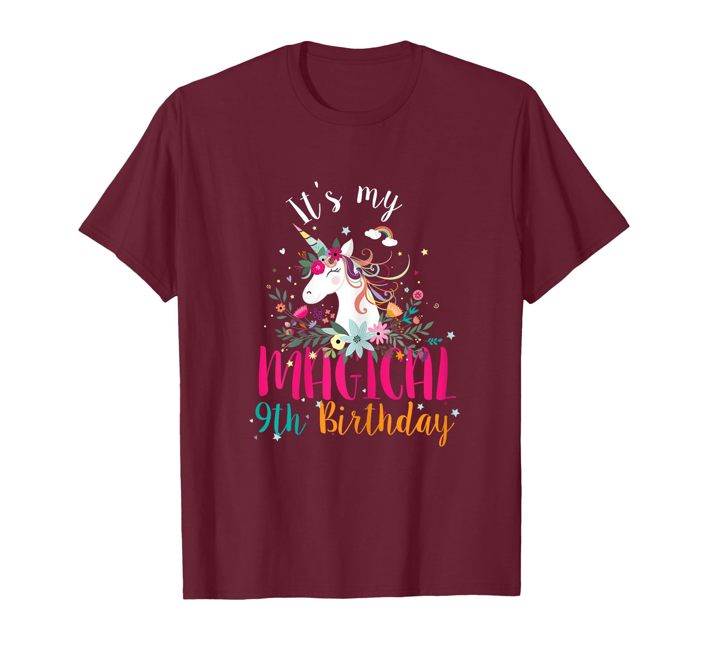 Its my 9th Birthday Unicorn Gifts 9 Years Old Birthday Girl T-Shirt