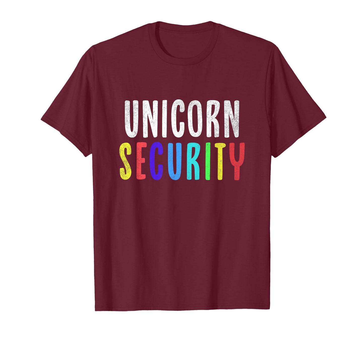 Halloween Dad Mom Daughter Adult Costume Unicorn Security T-Shirt