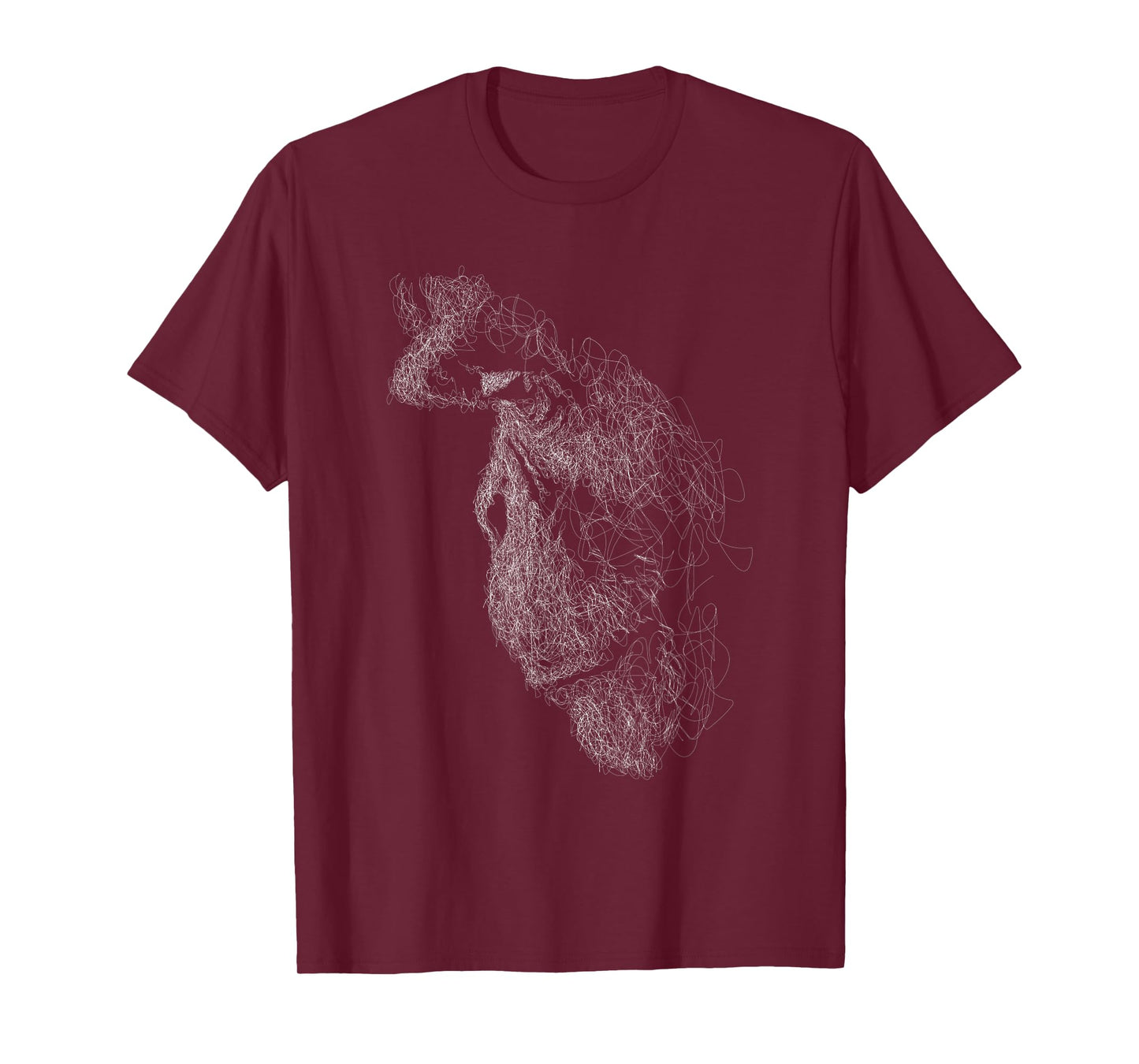 gorilla face scribble art head for lover Silverback animals T-Shirt