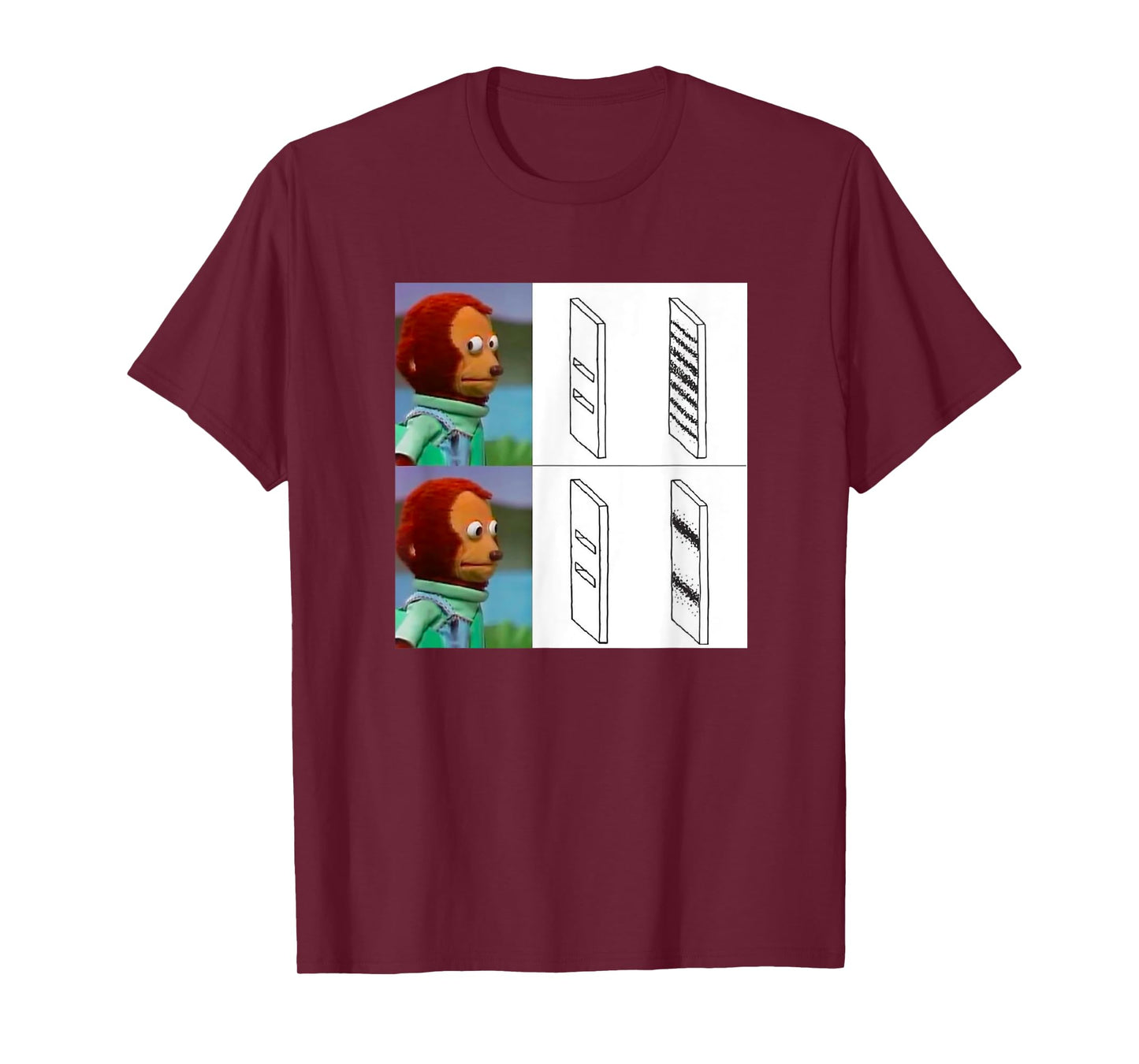 Observer Effect Meme Funny Quantum Physics Awkward Monkey T-Shirt