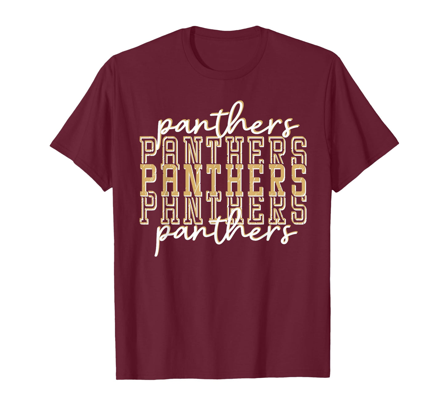 Panthers School Spirit Mascot Gold Panther Pride Mom Panther T-Shirt