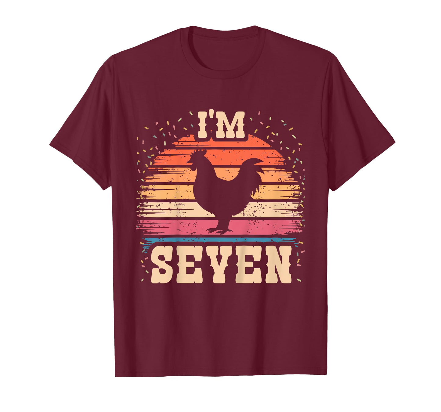 Chicken 7 Year Old Birthday Boy Girl 7th Chicken Birthday T-Shirt