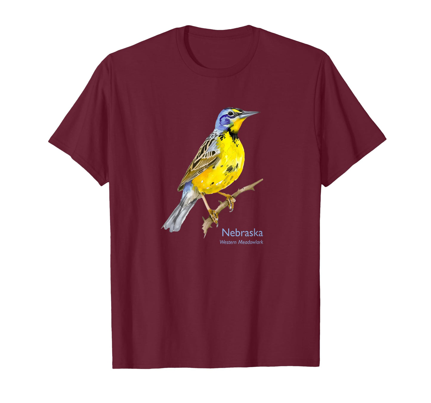 Nebraska Bird Western Meadowlark Birdwatching Birder T-Shirt
