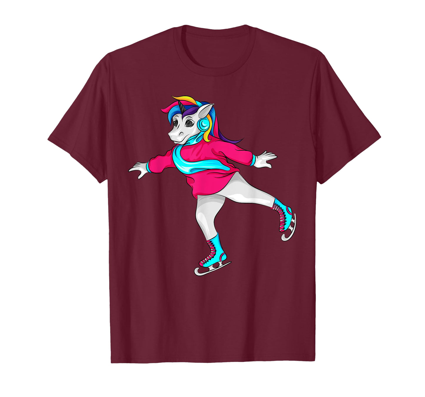 Figure Skating Unicorn Cool Pair Ice Skater Girl Funny Gift T-Shirt