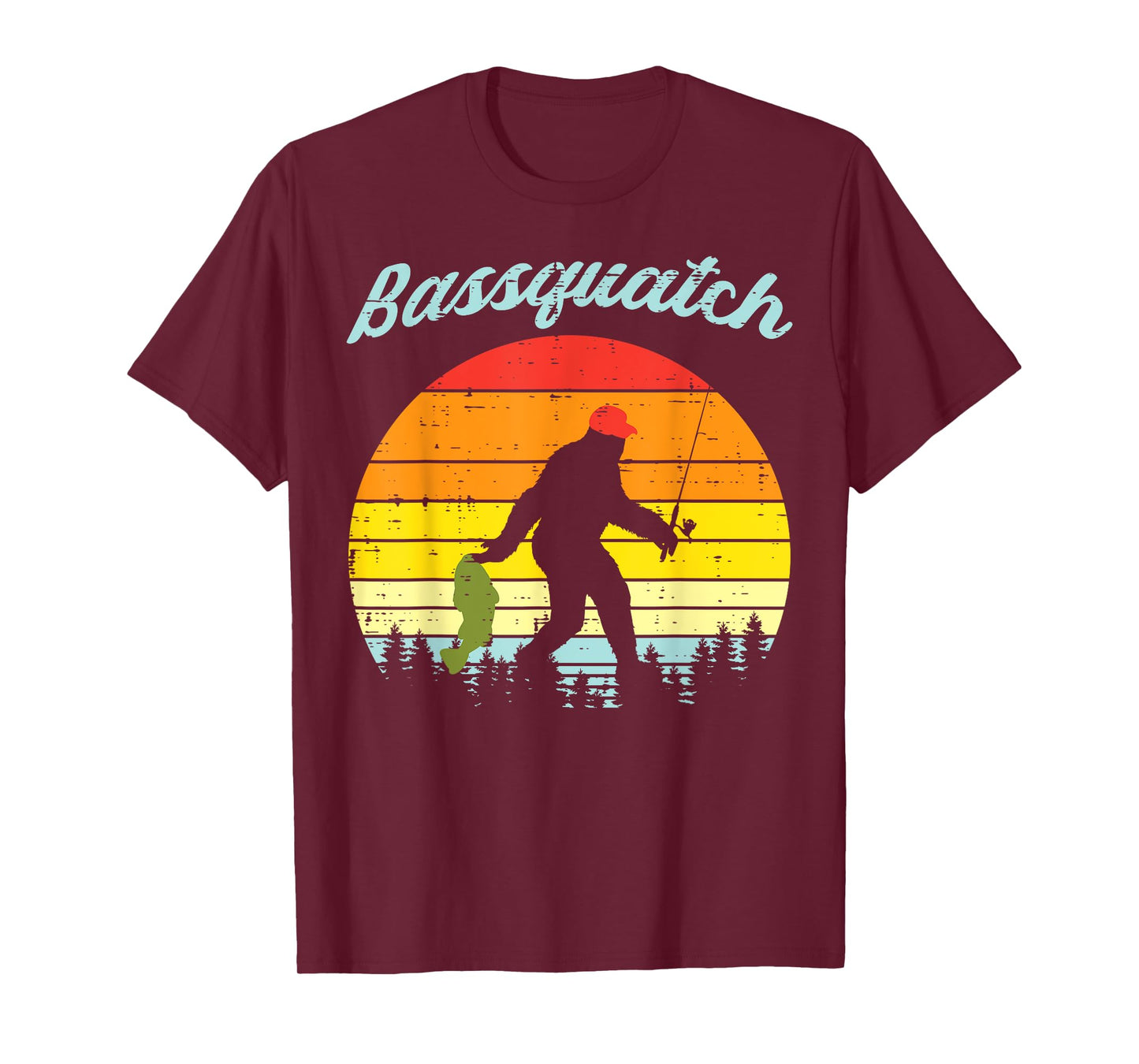 Bassquatch Bigfoot Sasquatch Fish Fishing Fisherman Gift T-Shirt