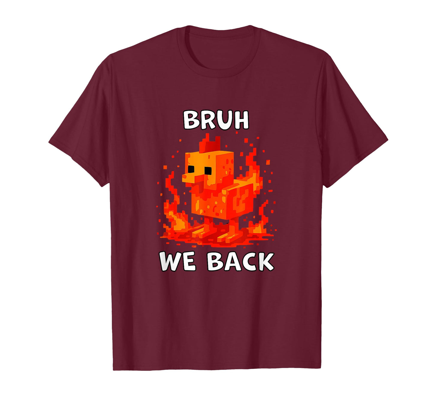Bruh We Back Boys Shirt Back to School Funny Chicken T-Shirt