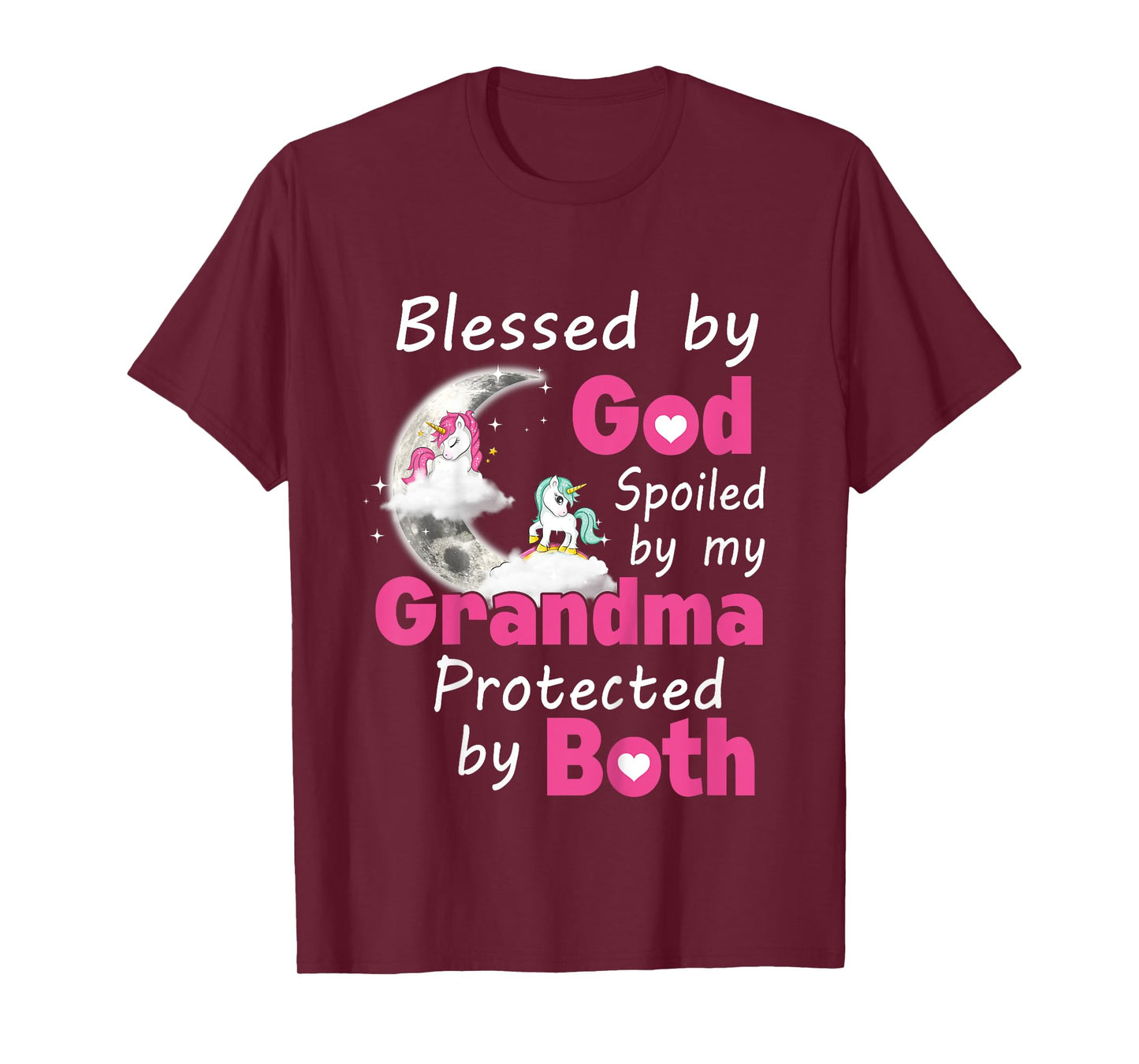 Blessed By God Spoiled By My Grandma Protected By Both T-Shirt