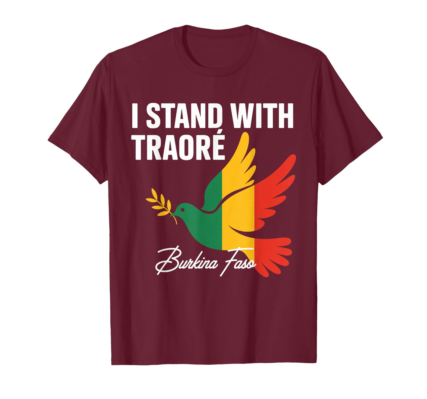 I Stand With Burkina Faso-Ibrahim Traoré Retro Bird T-Shirt