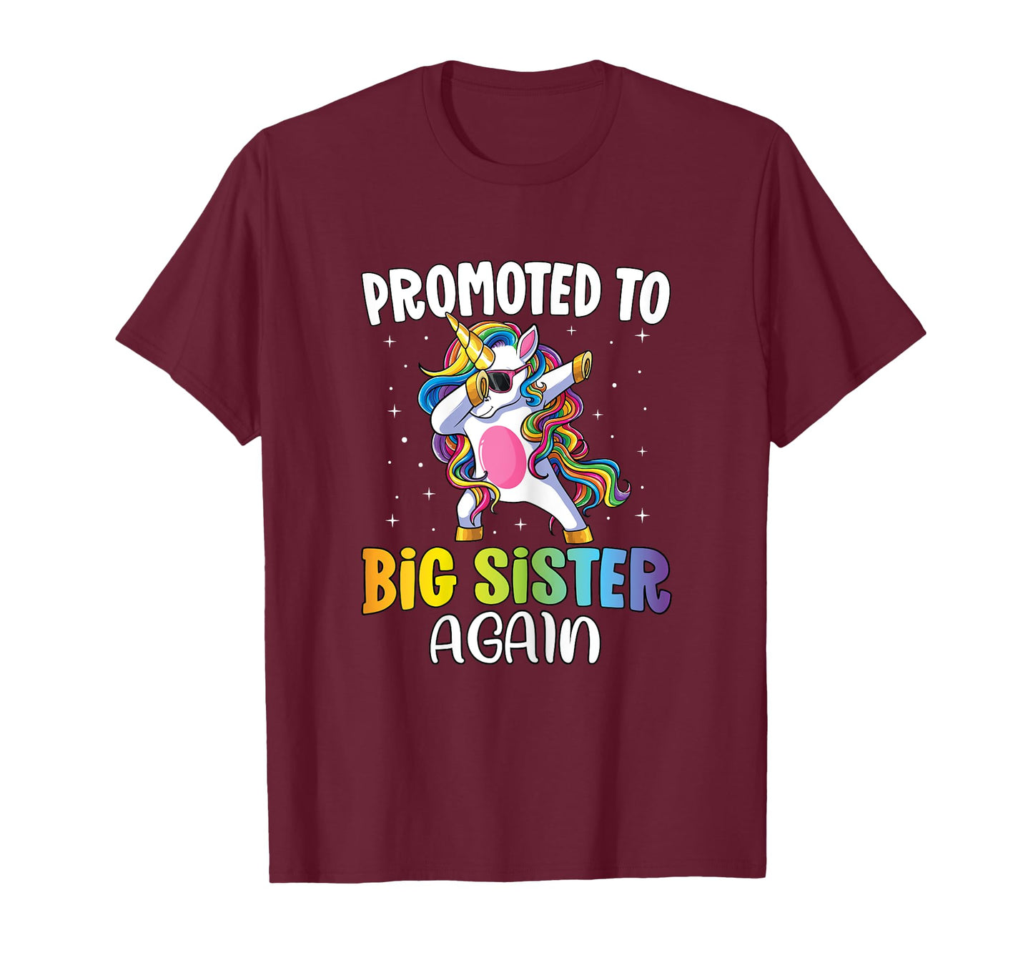 Promoted to Big Sister Again Shirt Girls Sister Unicorn T-Shirt