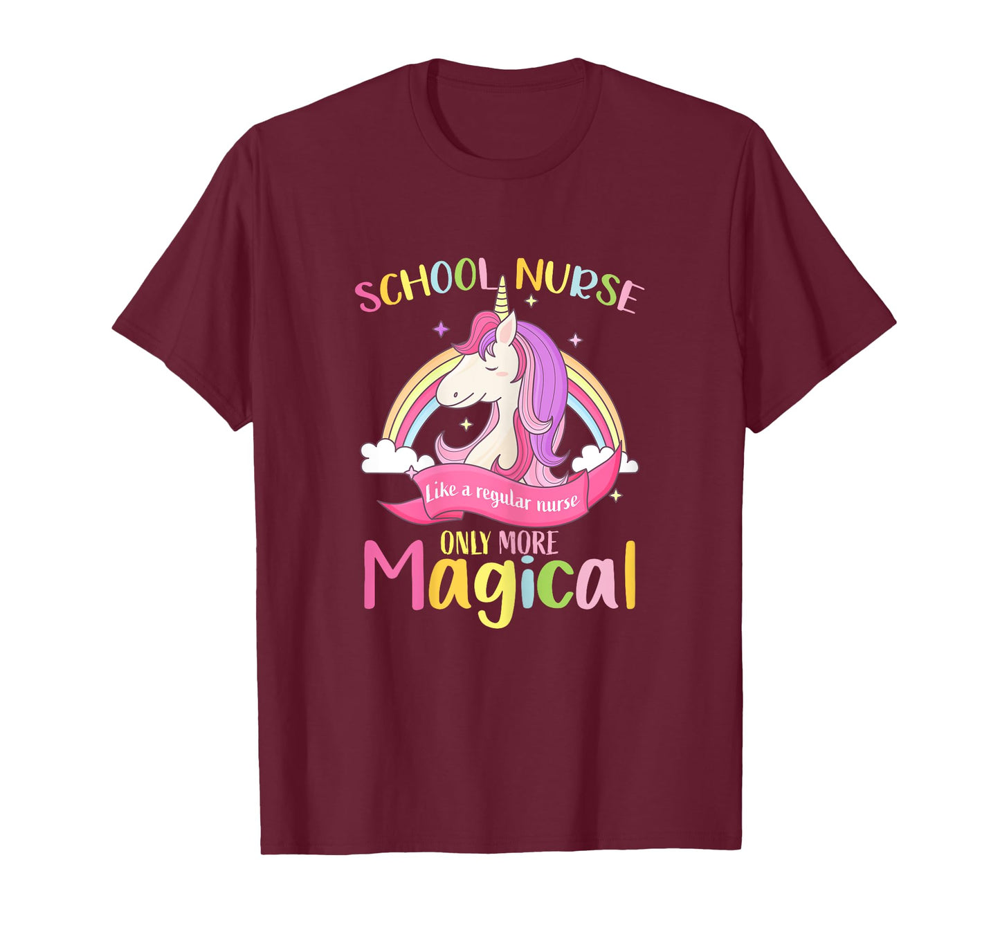 Cute School Nurse Unicorn Magical, Back To School T-Shirt