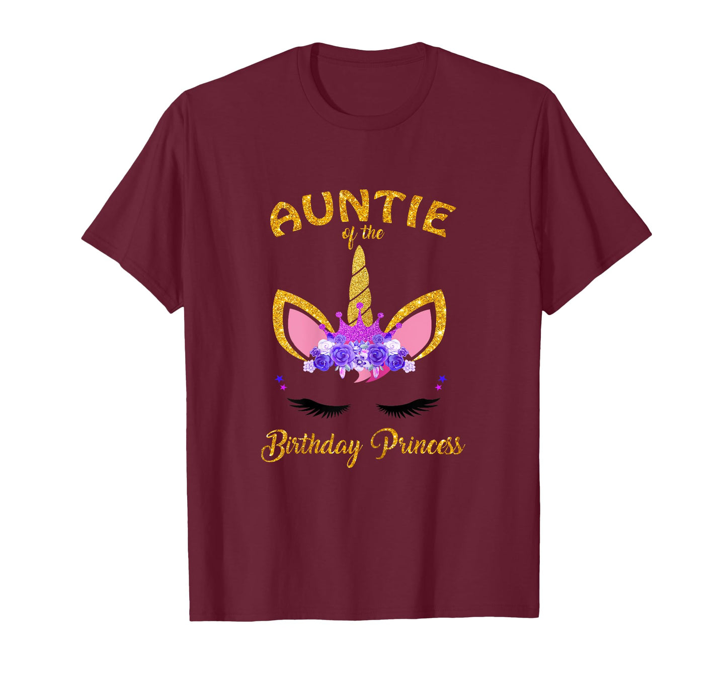 Aunt Of The Birthday Princess Unicorn Birthday Girl Auntie T-Shirt