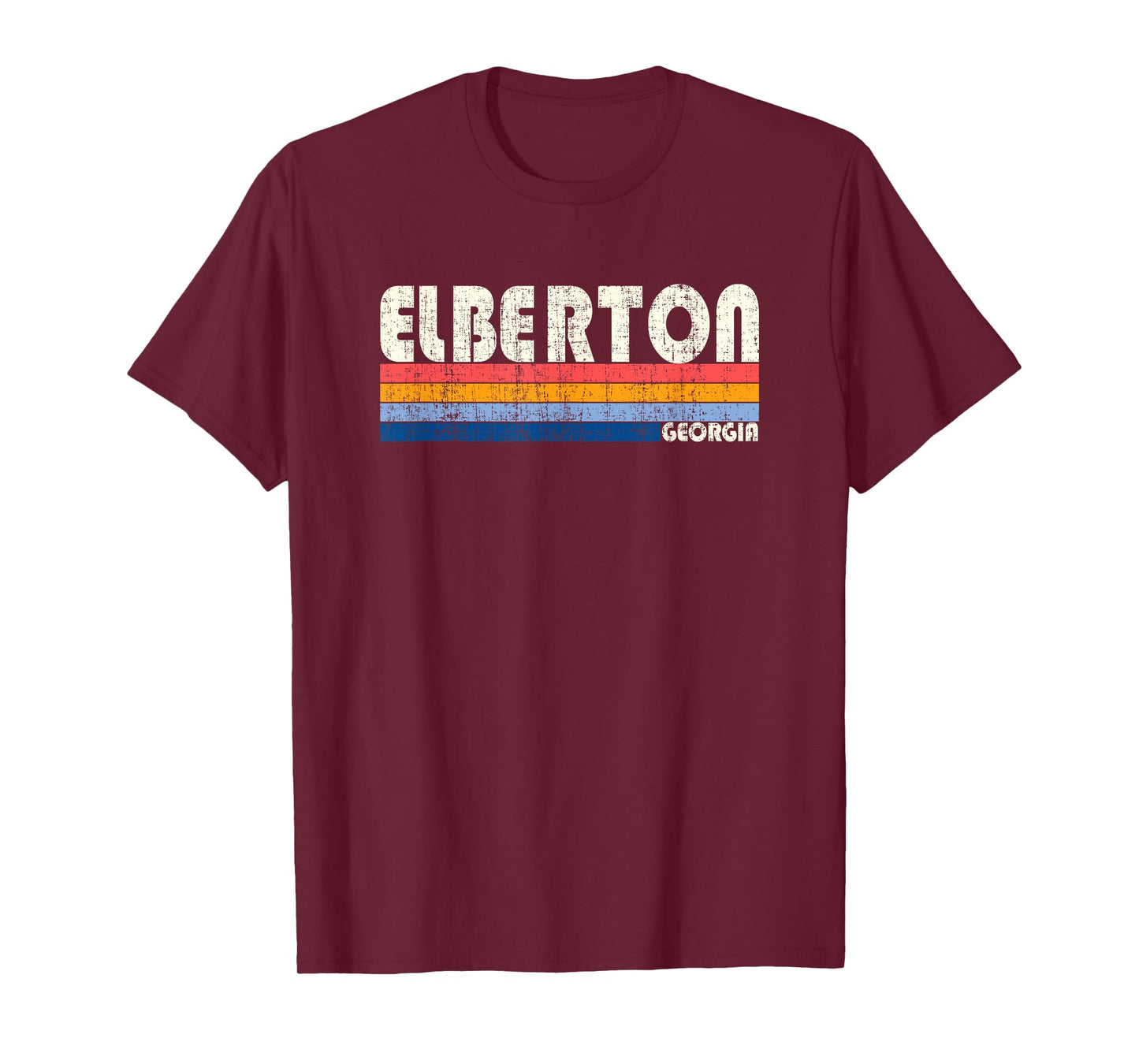 Retro Vintage 70s 80s Style Elberton, GA T-Shirt