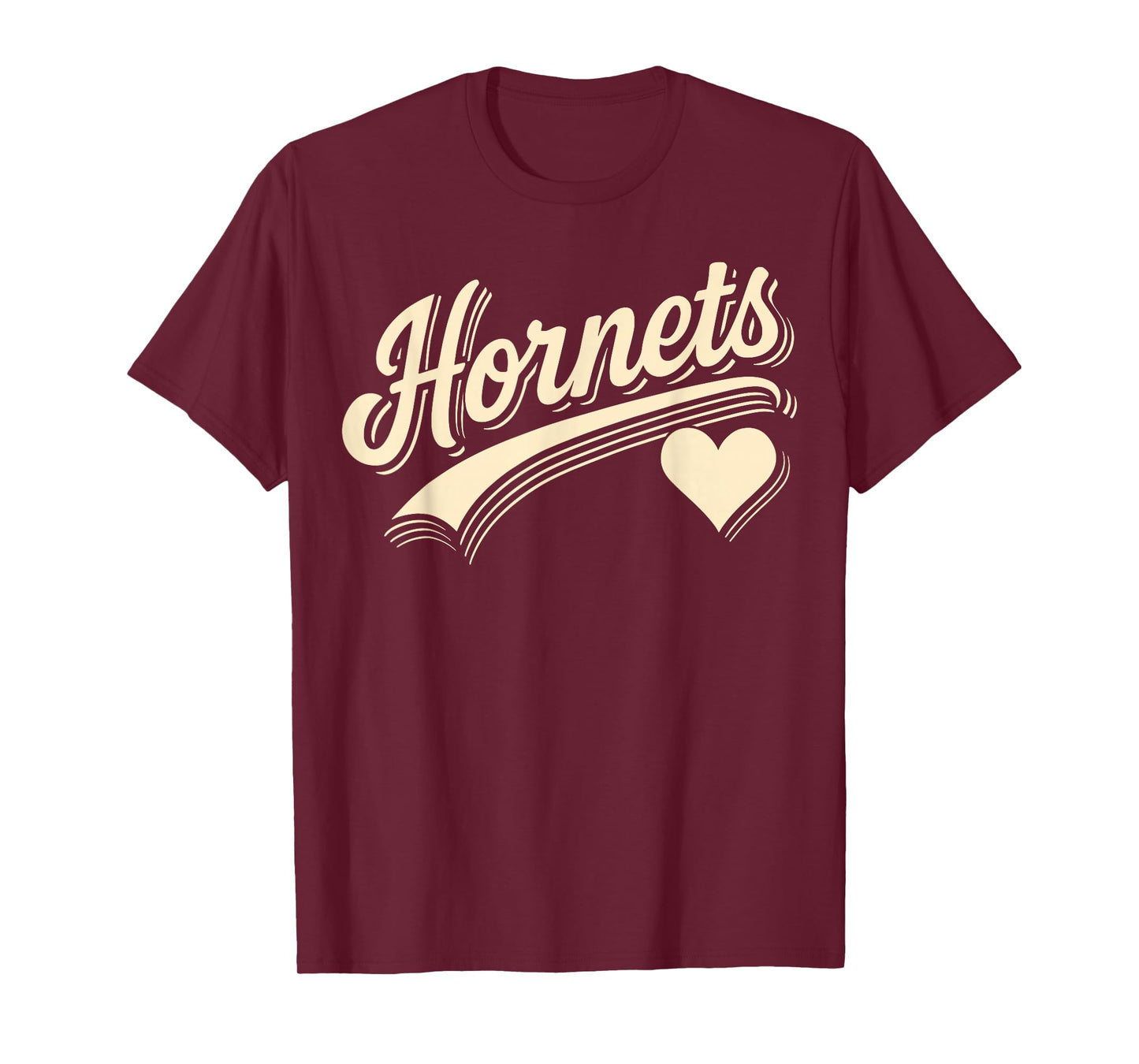 Vintage Hornets Heart Name Gift for Men Women Kid Boy Girl T-Shirt