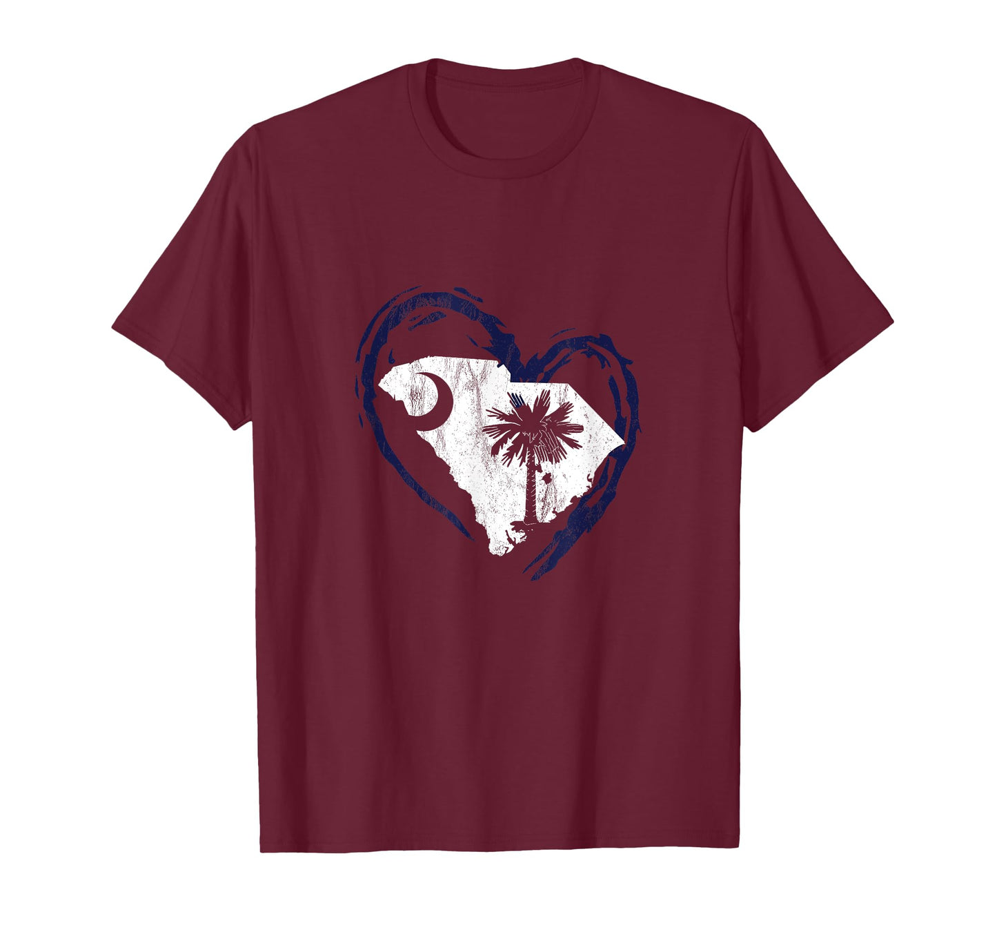 Love South Carolina Shirt Heart Moon And Palmetto Tree Tee T-Shirt