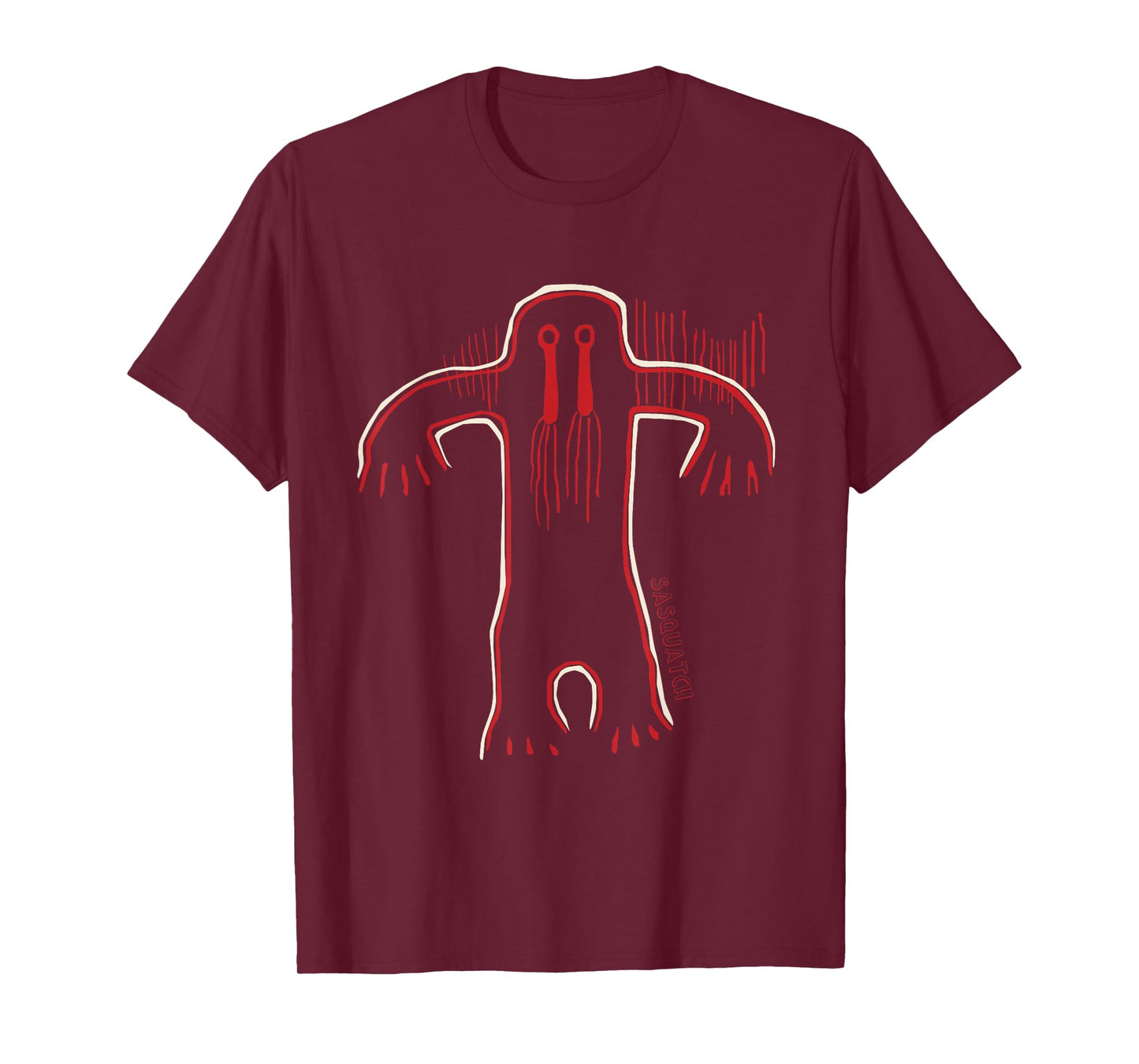 Native American Bigfoot -Sasquatch Petroglyph Cave Art T-Shirt