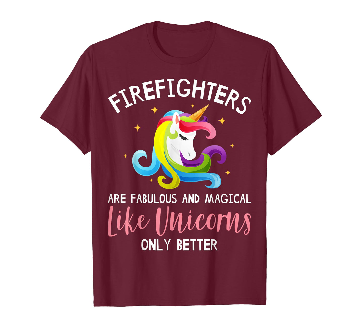Firefighter Unicorn Apparel - Funny Cute Firefighters Design T-Shirt