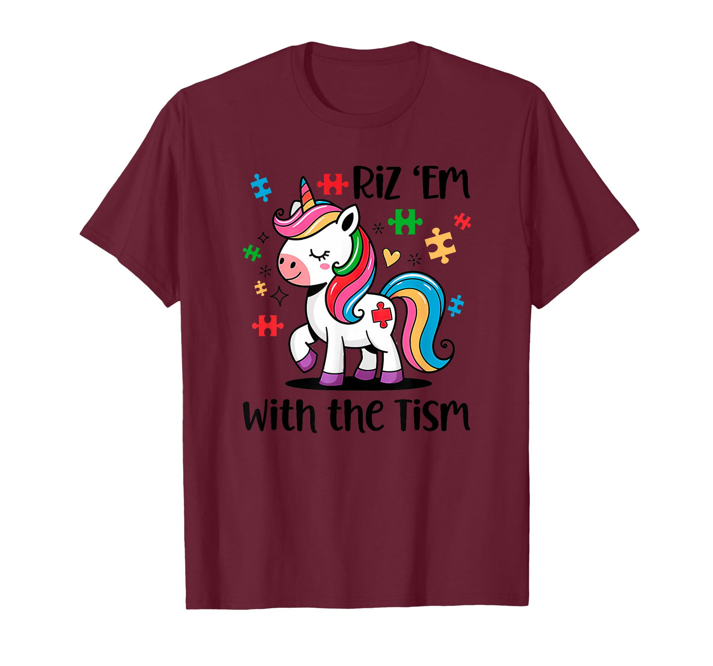 Riz 'Em with the Tism Unicorn Tee for Kids T-Shirt