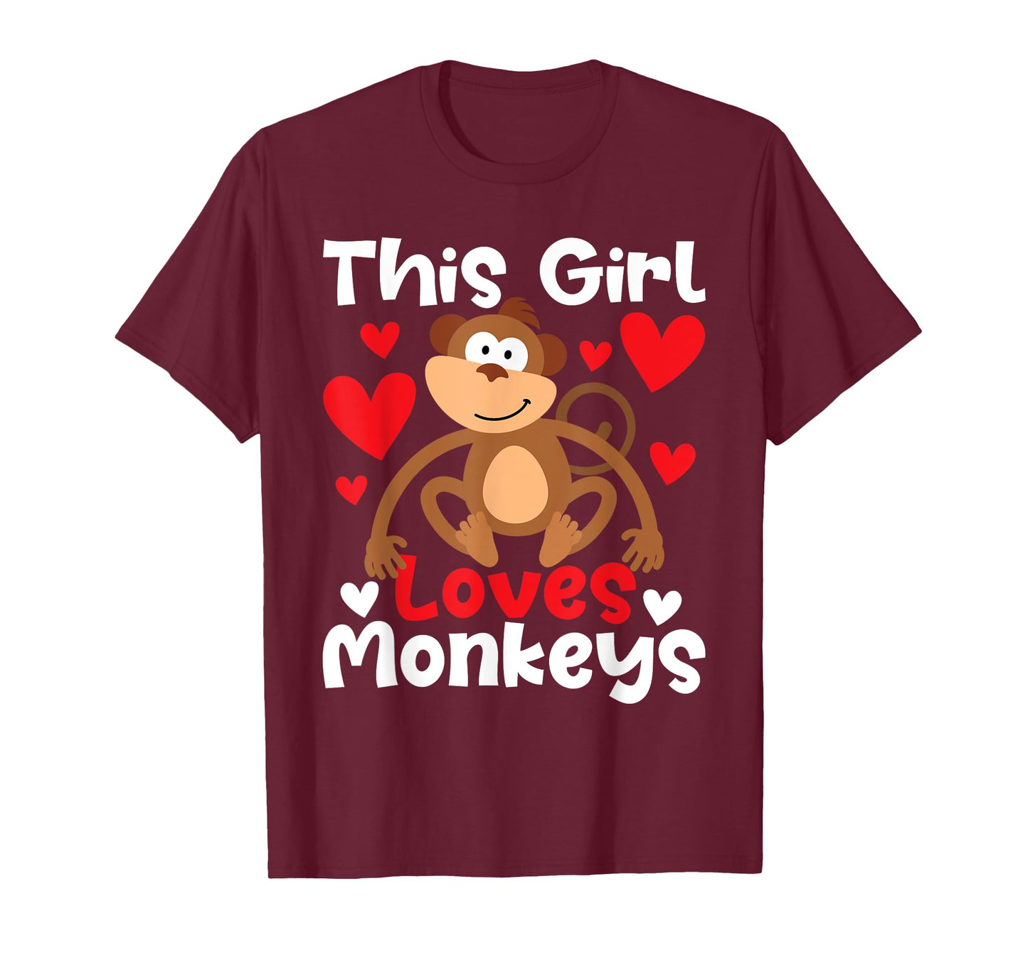 This Girl Loves Monkeys - Safari Zoo Animal Primate Lover T-Shirt