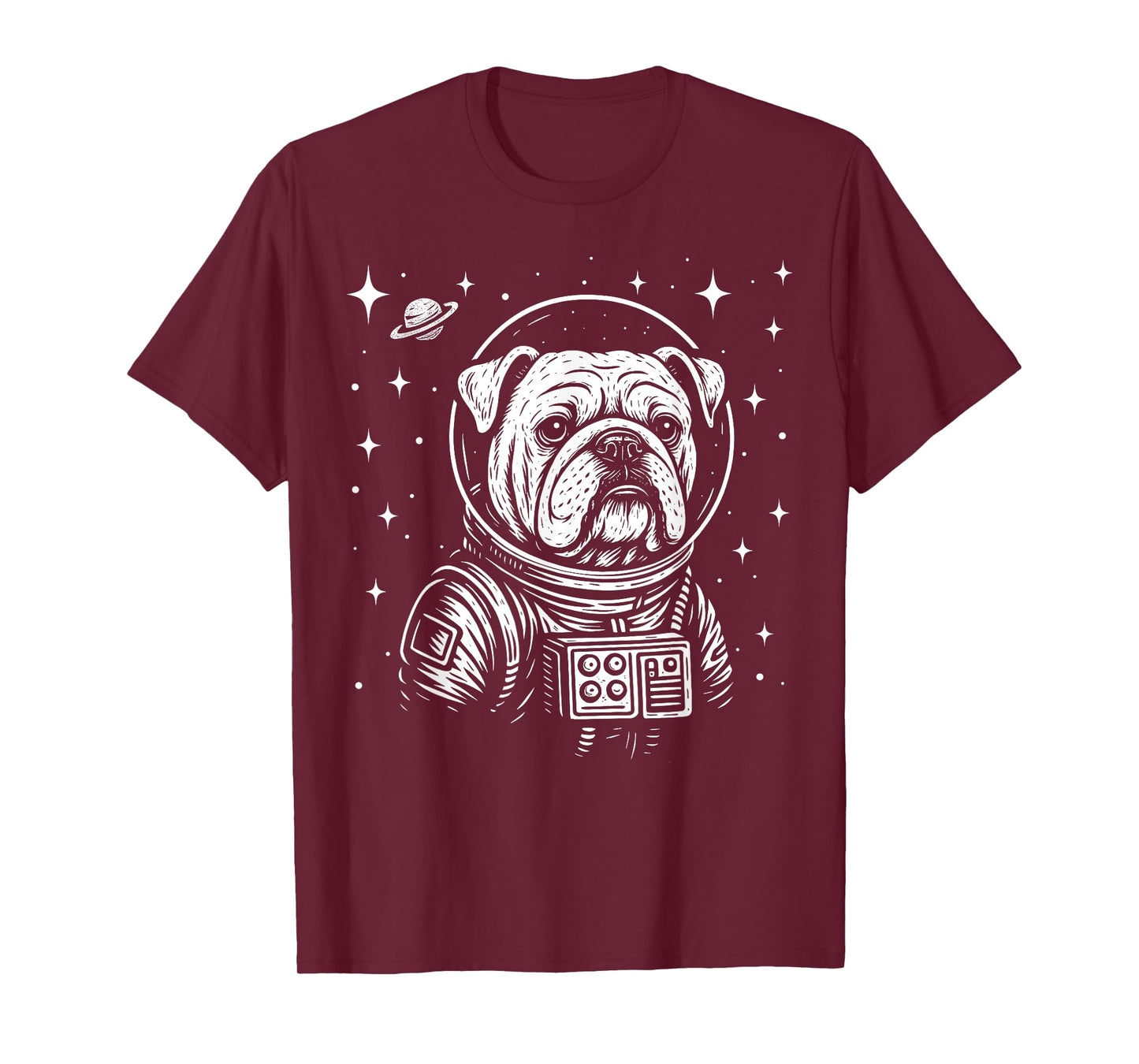 Astronaut English Bulldog Space Galaxy Dog Lovers T-Shirt