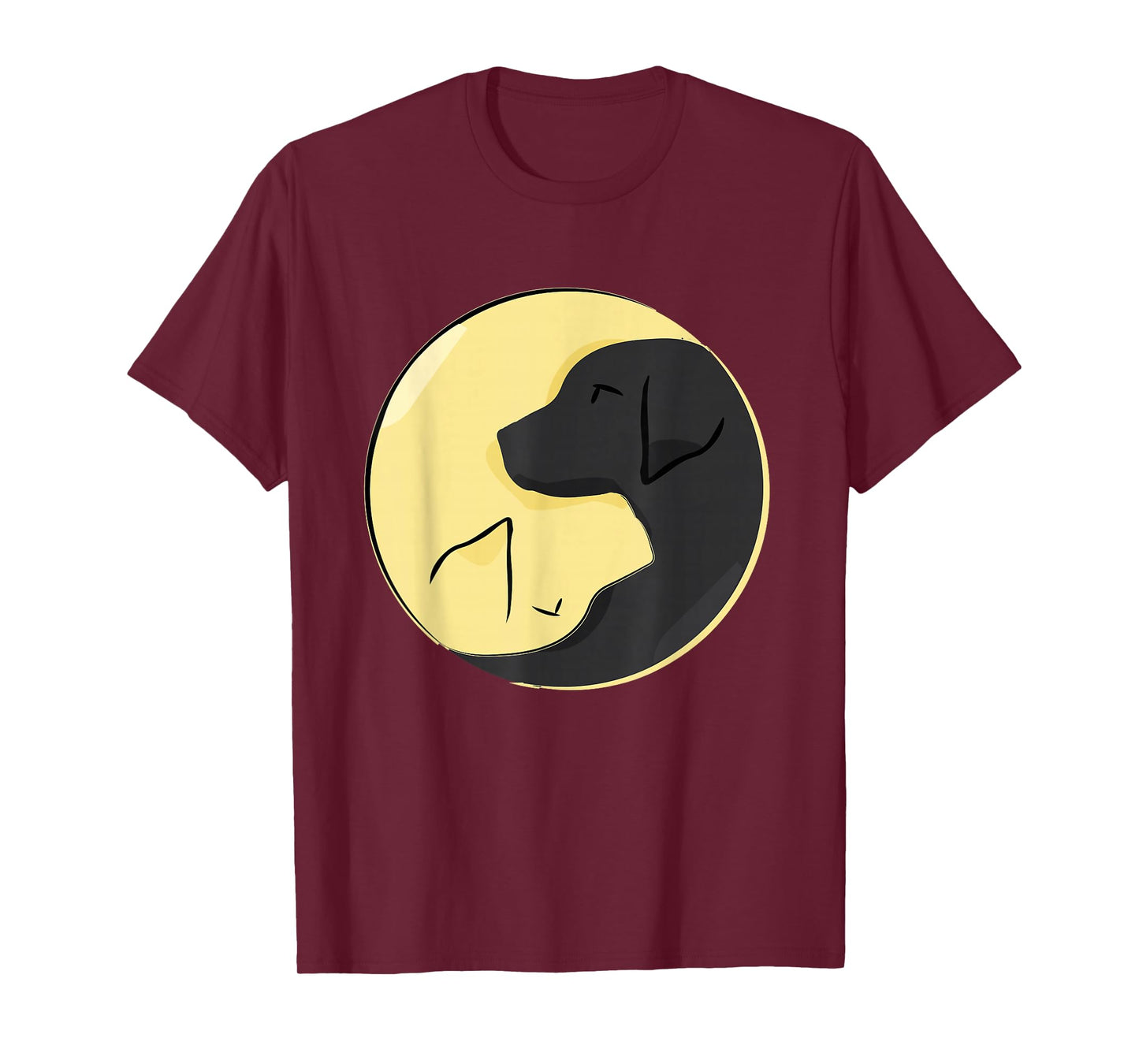 Labrador Yin Yang T-Shirt | Cute Yellow and Black Lab Shirt T-Shirt