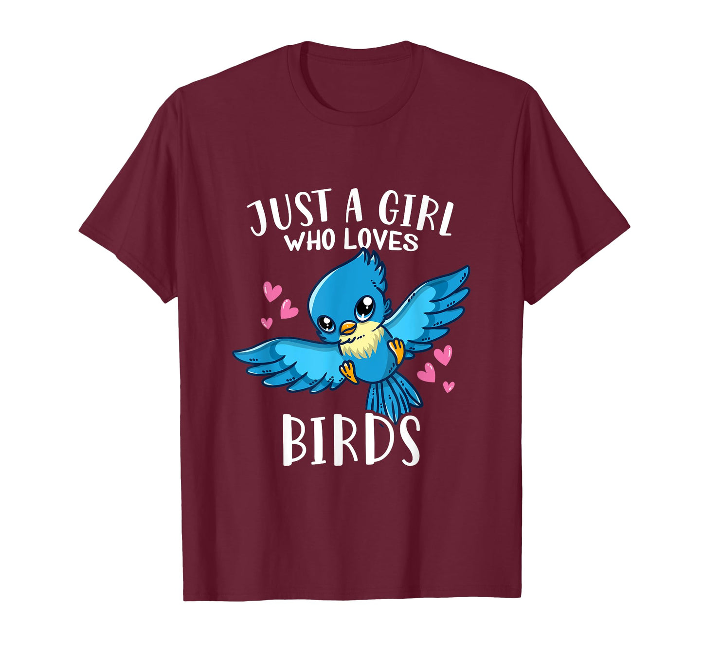 Funny Cute Bird Lover Just A Girl Who Loves Birds T-Shirt