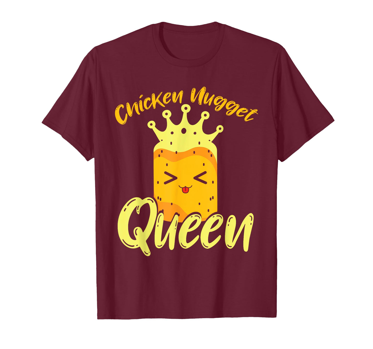 Crown Chicken Nugget Queen Women Kawaii Chicken Nuggets T-Shirt
