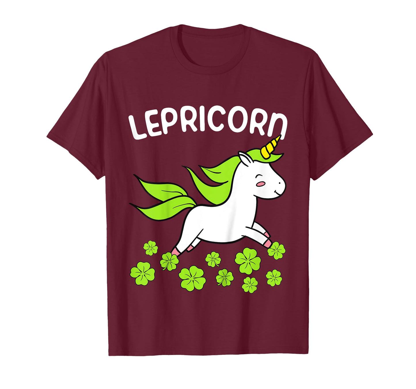 Kids Girls Happy St Patricks Day Unicorn Lepricorn Clover Toddler T-Shirt