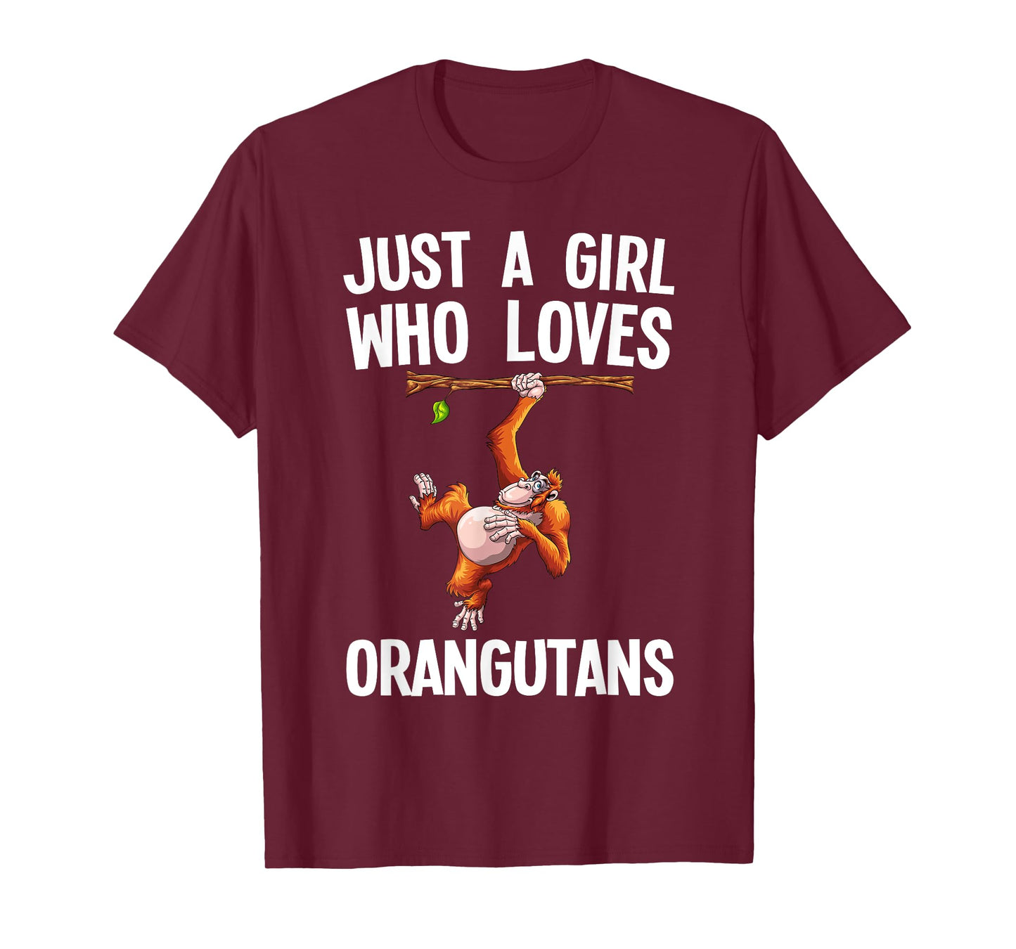 Funny Orangutan Art For Girls Women Monkey Orang Ape Lover T-Shirt