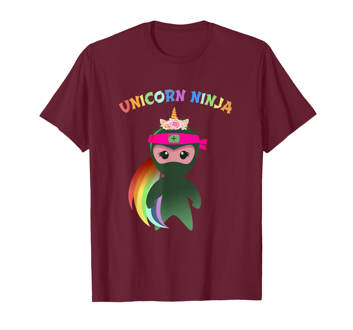 Purple UNICORN NINJA Disguise Birthday Girls Kids & Teachers T-Shirt