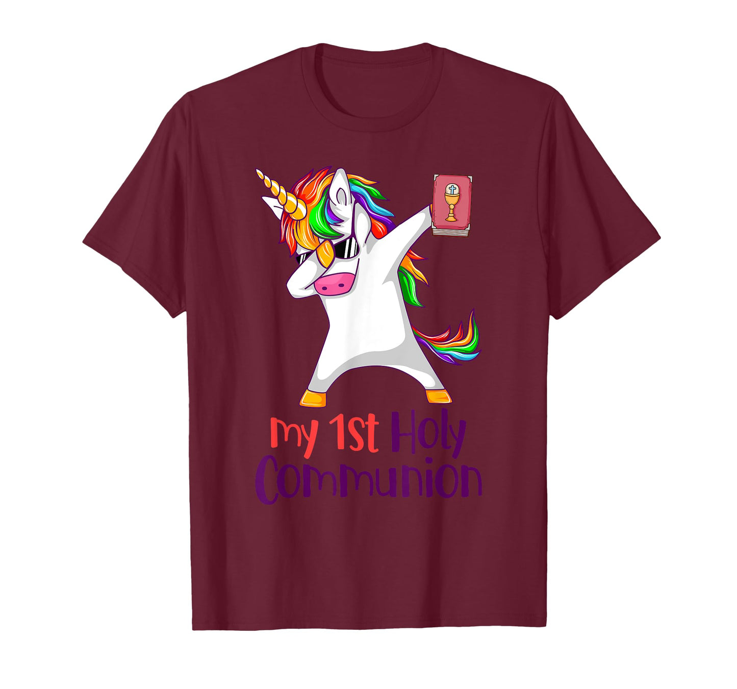 Dabbing Unicorn My 1st Holy Communion Christian Cute Unicorn T-Shirt