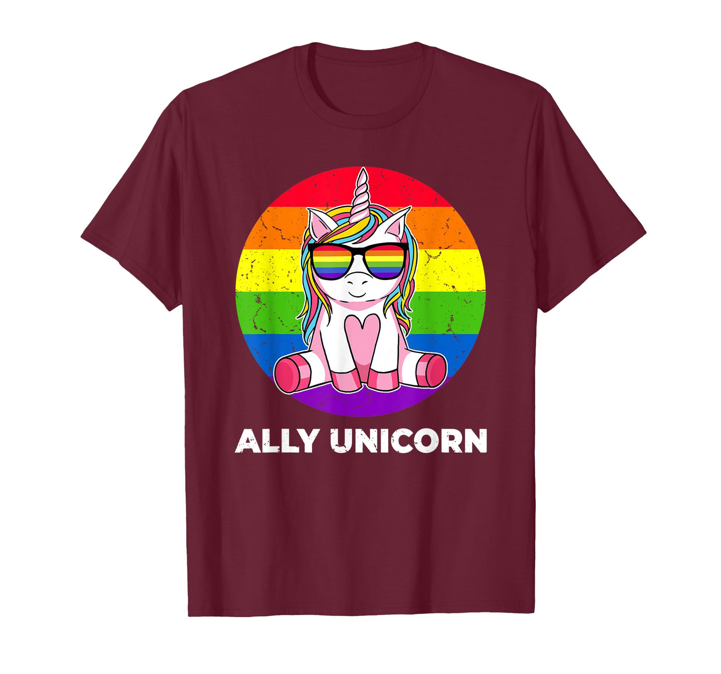 Ally Unicorn Gay Pride LGBT Flag T-Shirt