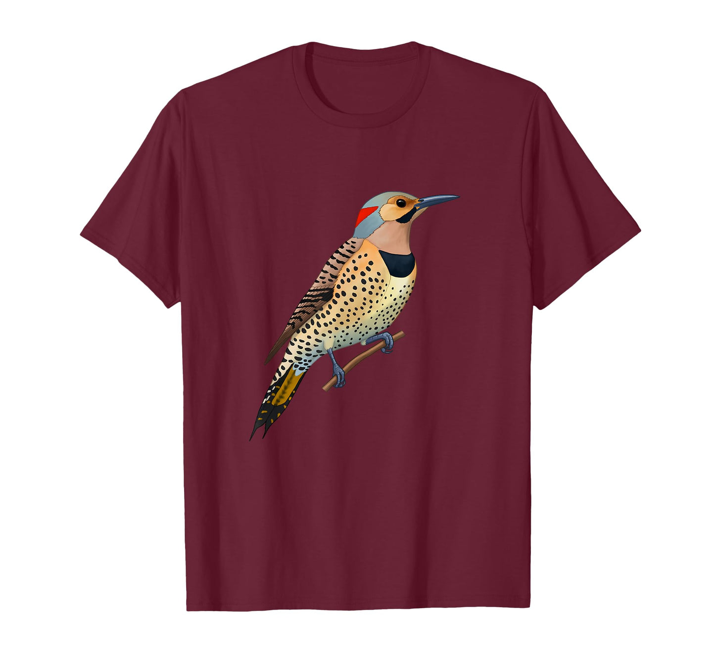 Yellow Shafted Northern Flicker Woodpecker Bird Lover Gift T-Shirt