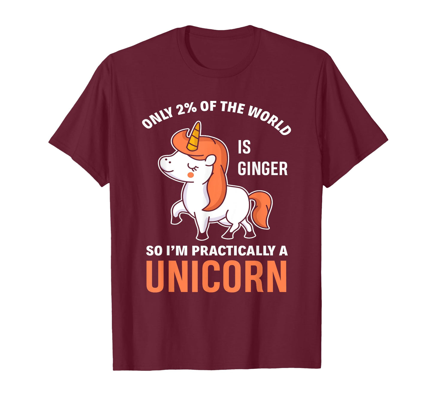 Funny Redhead Unicorn Ginger Woman Girls Gift T-Shirt