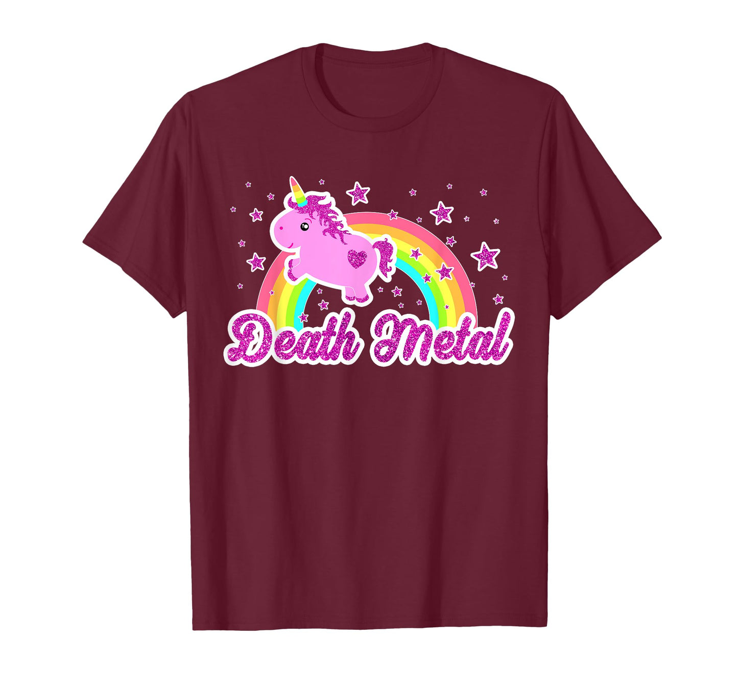 Death Metal Music Funny Ironic Cool Unicorn Tee Festival T-Shirt