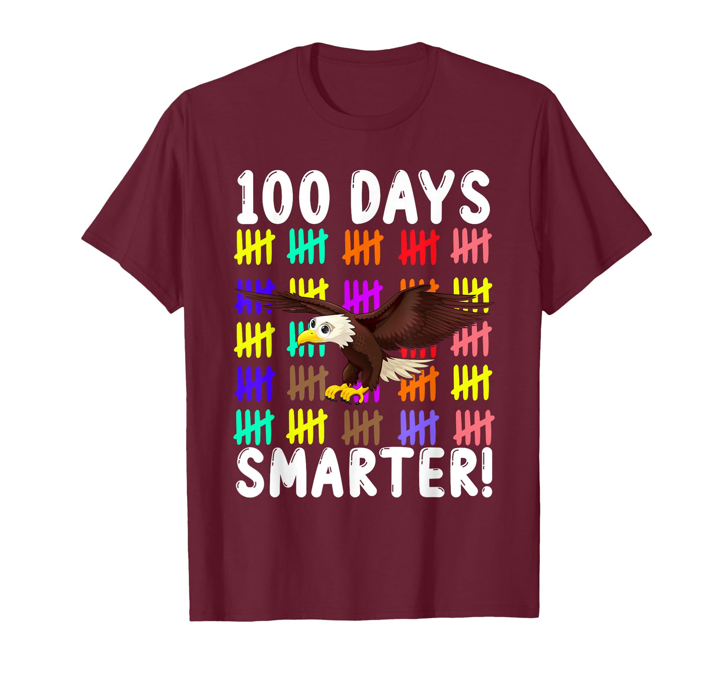 Animal Bird Cute Eagle Student Kids Gift 100 Days Of School T-Shirt
