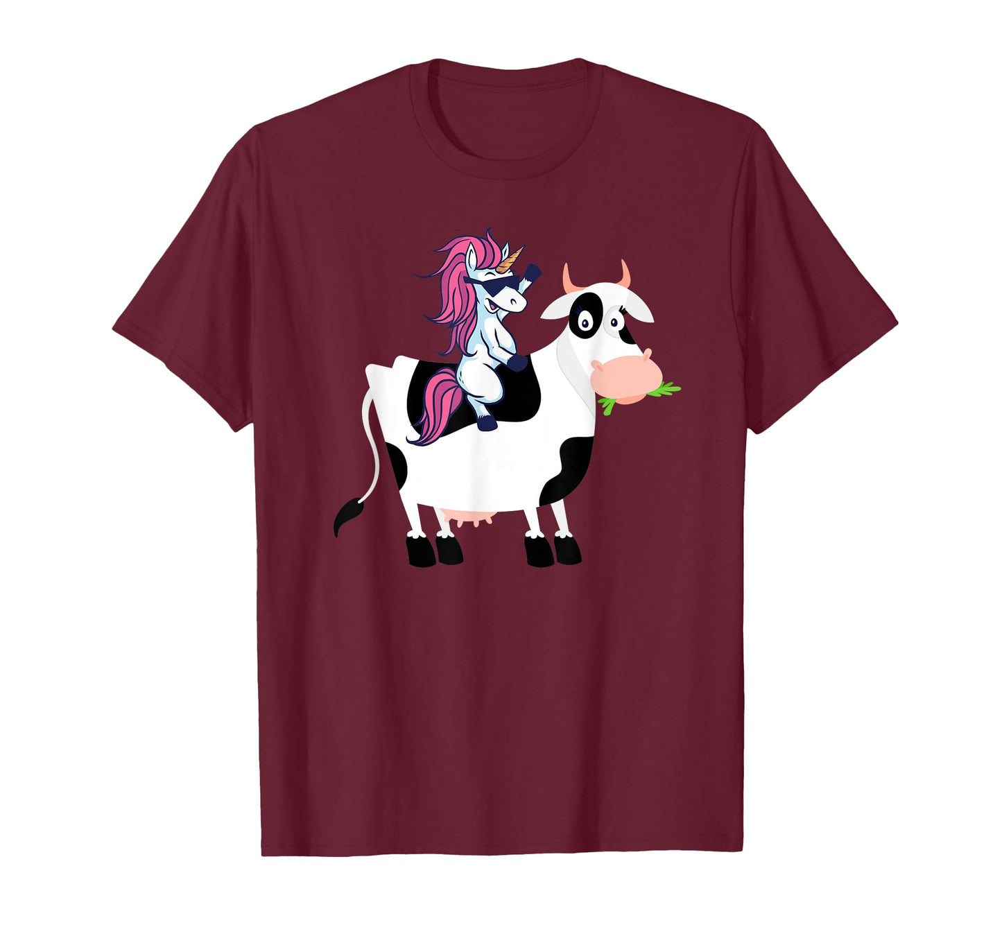 Unicorn Cow Shirt Funny Unicorn Riding Cow TShirt Gift T-Shirt