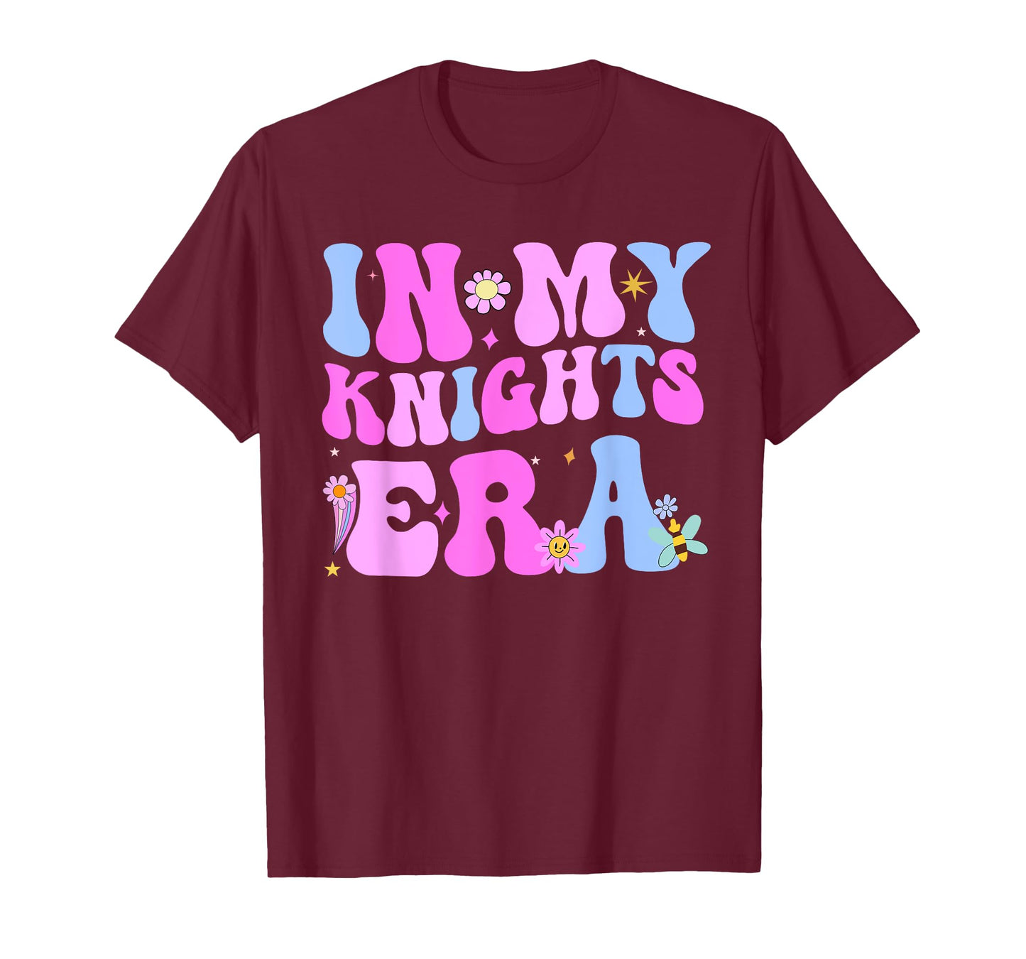 In My Knights Era Back to School Spirit Game Retro Groovy T-Shirt