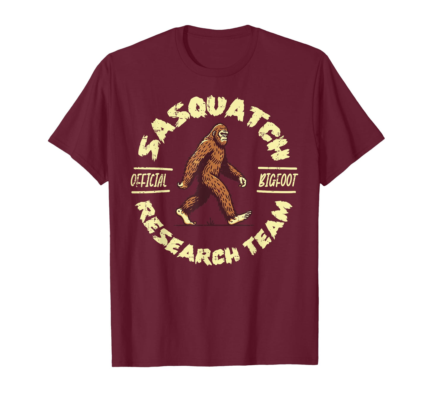 Official Sasquatch Research Team Funny Bigfoot Men Women Kid T-Shirt