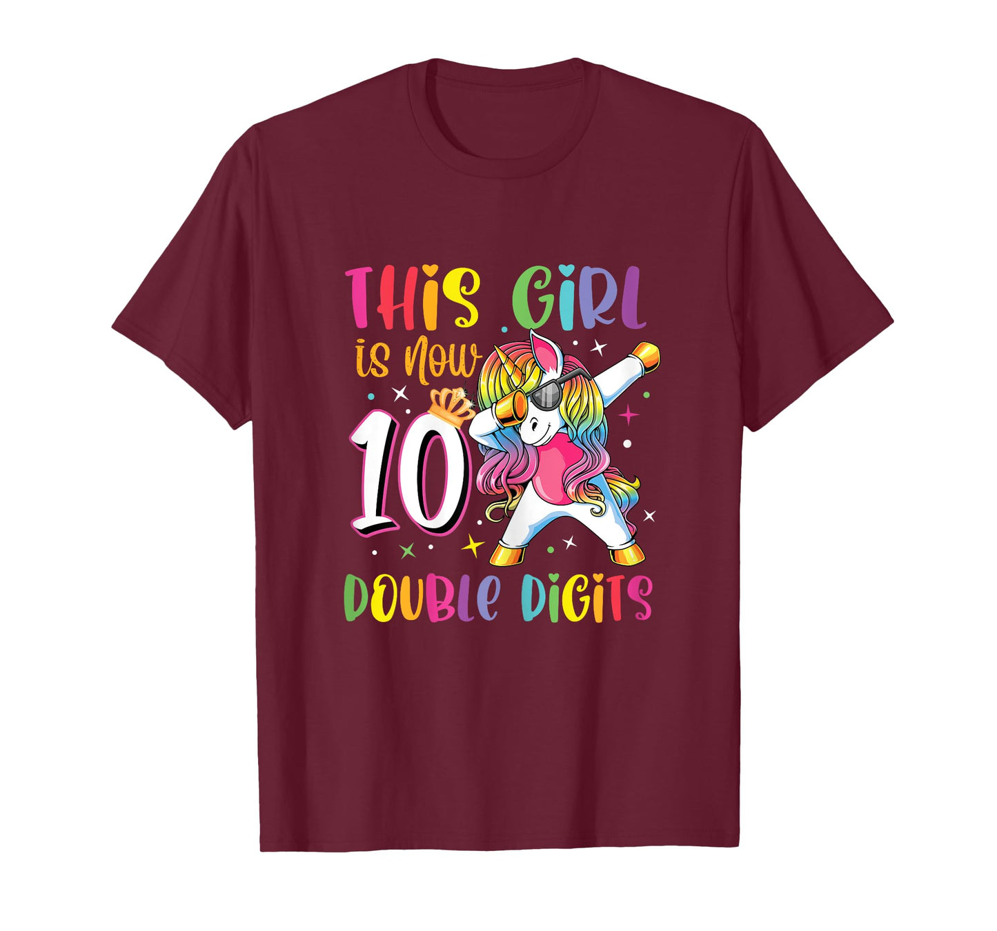 This Girl Is Now 10 Double Digits Shirt 10th birthday Gift T-Shirt