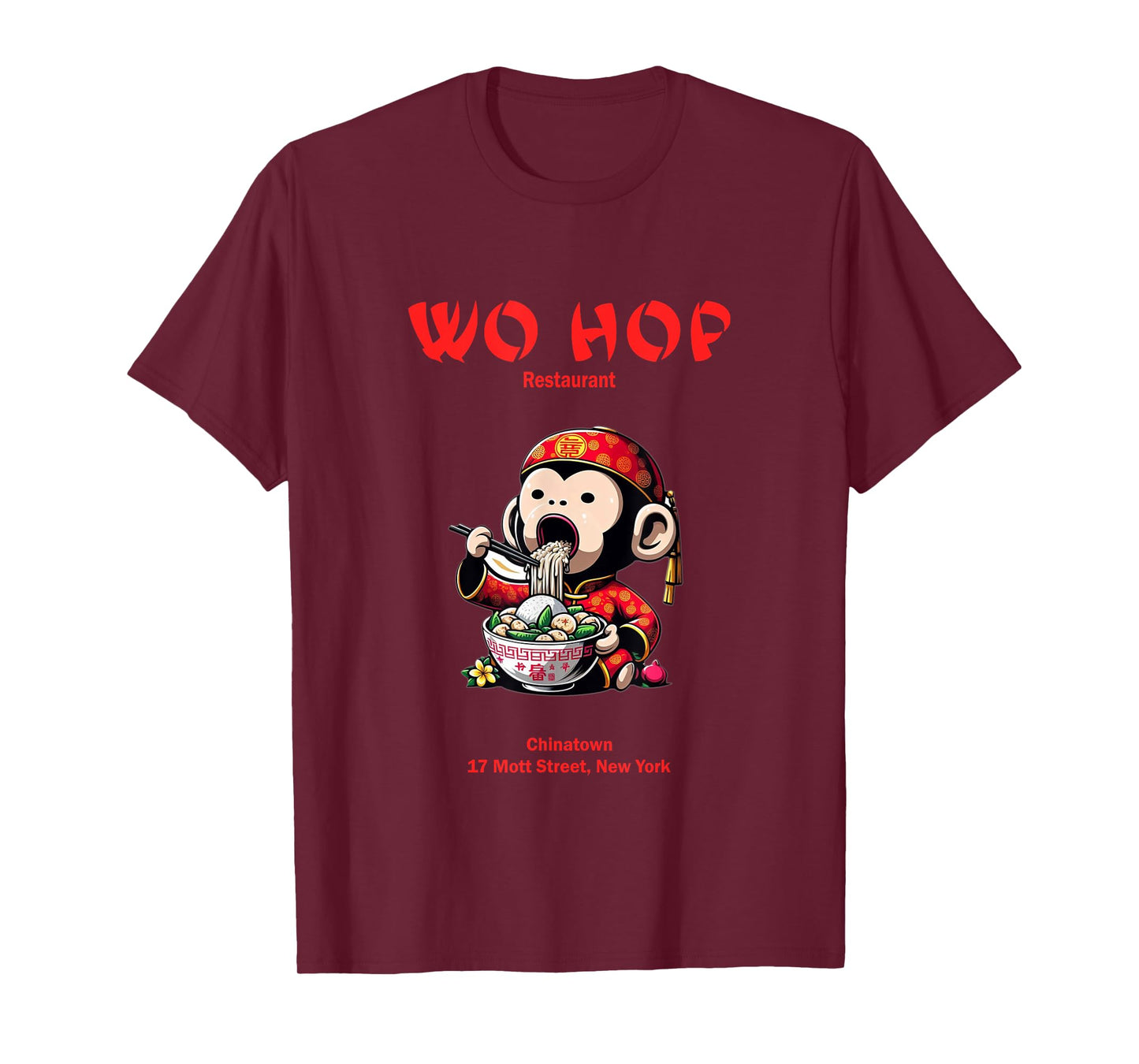 Look Wo hop Restaurant Chinatown, Monkey T-Shirt