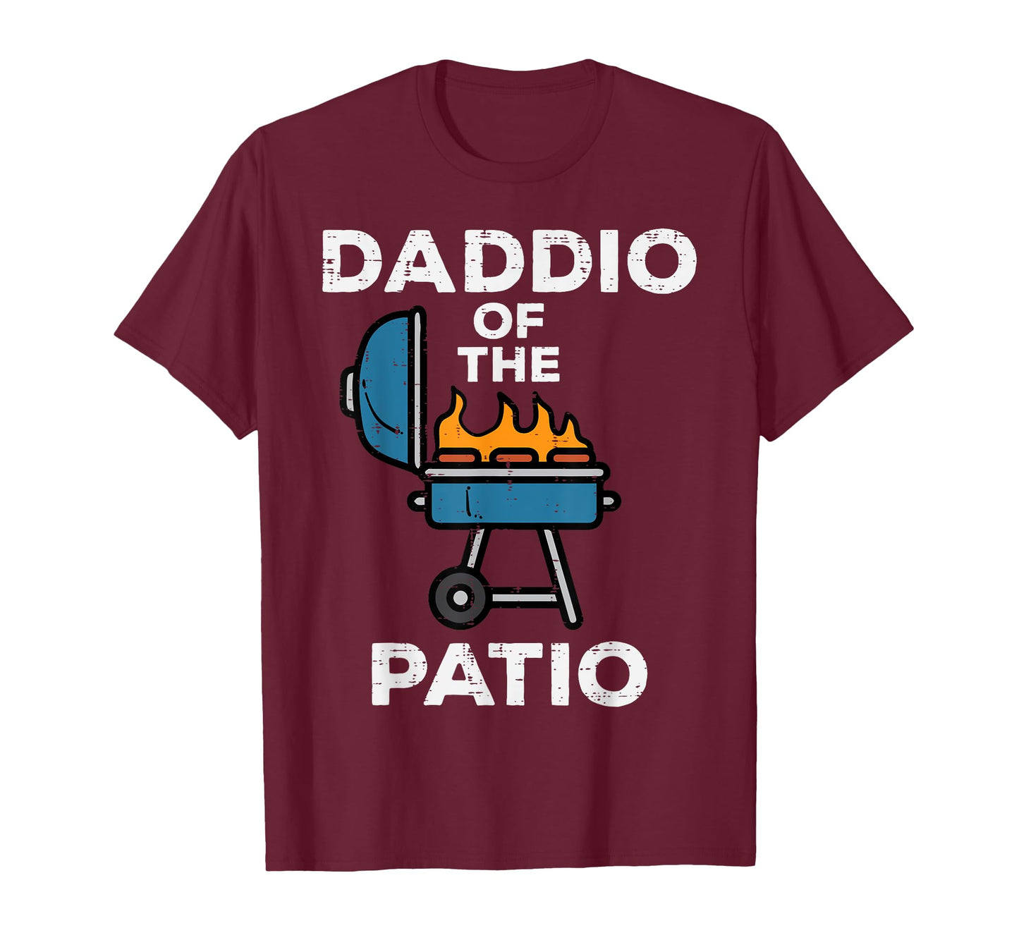 Daddio Of The Patio Funny Bbq Barbecue Grilling Dad Papa Men T-Shirt