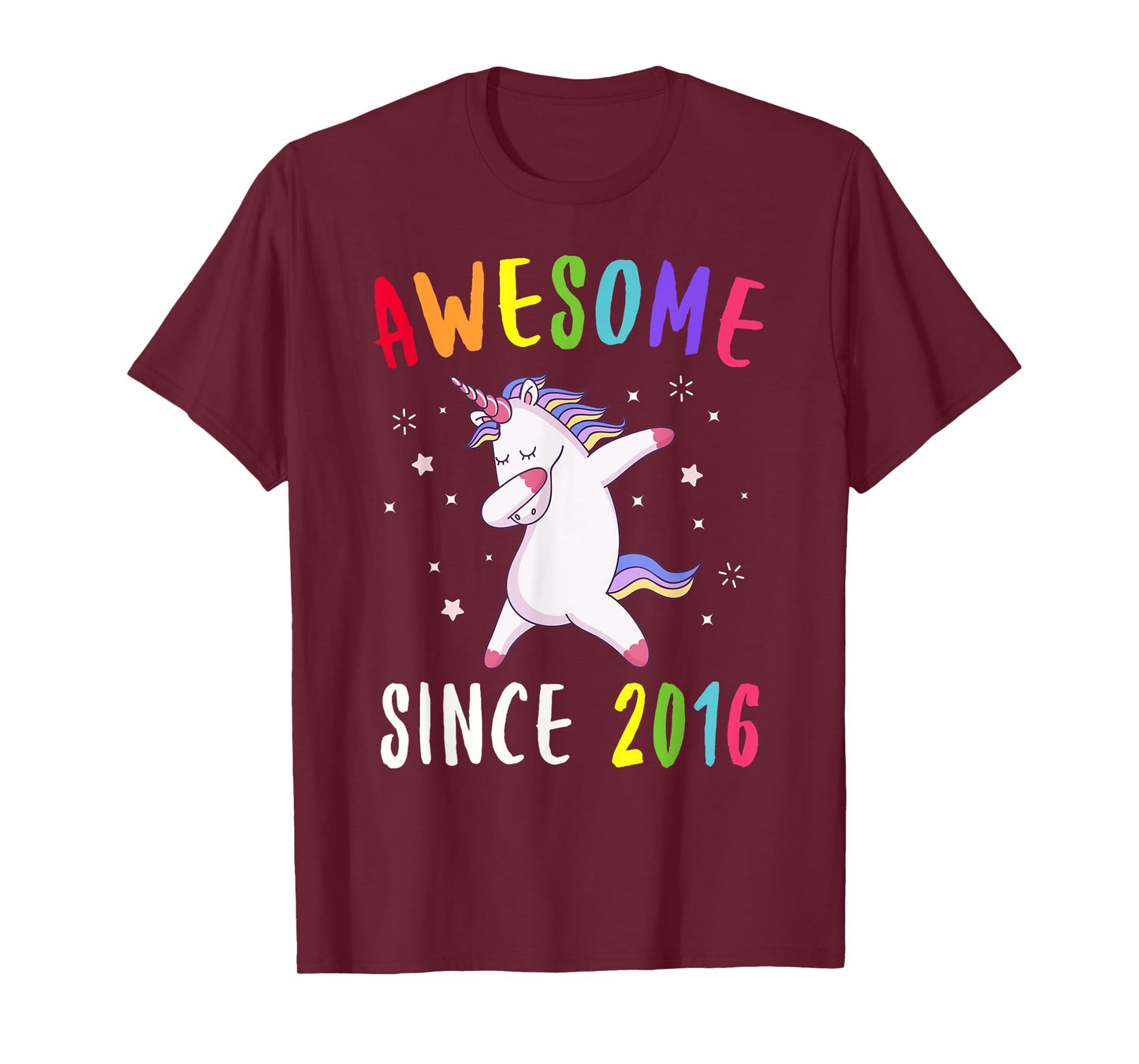 Awesome Since 2016 Dabbing Unicorn T-Shirt