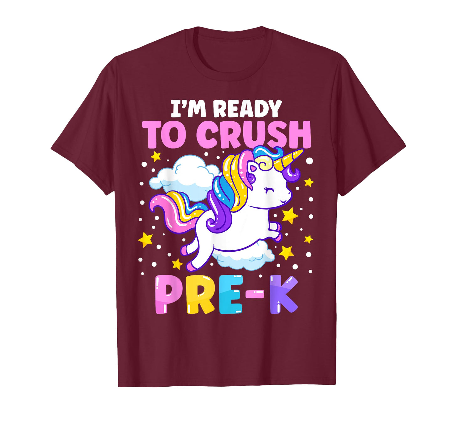 First Day of Preschool I'm Ready To Crush Pre-K Unicorn Kids T-Shirt